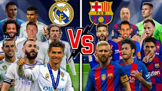 Legendary VS🔥 Old Real Madrid 🆚 Old Barcelona 💪🔥(Ronaldo, Messi, Neymar, Benzema)