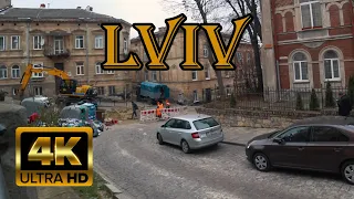 🇺🇦 L'viv  Walking Tour street Kalicha Gora 4K Львів Україна December 2022