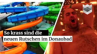 Rutschen im Test: So spektakulär sind die neuen Rutschen im Donaubad