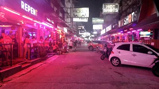 8K nightlife walk soi 6 Epic Red Light District Party Pattaya Thailand 2023