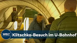 ZUFLUCHT IM UNTERGRUND: Klitschkos besuchen Schutzsuchende in Kiewer U-Bahn-Stationen