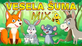 Vesela šuma MIX PESAMA | Pesmice o životinjama | Dečije pesme MIX | Životinje za decu MIX | Muzika