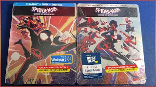 Spider-Man Across The Spider Verse Steelbook Unboxing (Best Buy and Walmart Exclusives)