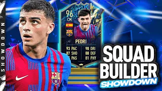 96 TOTS Pedri Squad Builder Showdown vs @AJ3 !!!