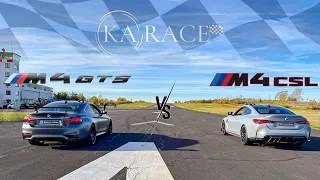 BMW M4 CSL vs M4 GTS - DRAG RACE