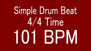 101 BPM 4/4 TIME SIMPLE STRAIGHT DRUM BEAT FOR TRAINING MUSICAL INSTRUMENT / 楽器練習用ドラム