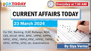 23 March 2024 Current Affairs by GK Today | GKTODAY Current Affairs - 2024