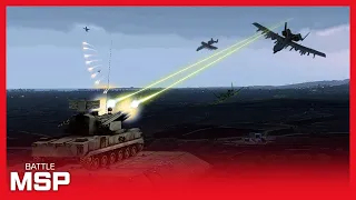 Russia Tunguska Anti-Aircraft vs A-10 Thunderbolt ll in Action - Shooting Down Tracer - ArmA 3