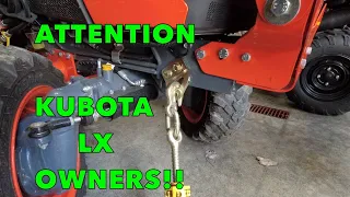 Best Tie Down Brackets for the Kubota LX Tractor?  Secure Your Tractor to a Trailer Safer and Easier