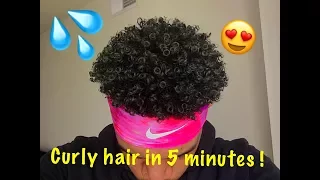 BLACK MENS CURLY HAIR IN MINUTES ROUTINE!!! Quick and easy !