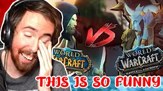 Asmongold Reacts To World PvP ! Classic VS BfA - WoW Machinima - Captain Grim