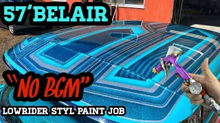 1957 Chevrolet Bel Air CUSTOMPAINT Lowrider pattern paint job Candy paint & Metalflake