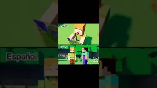 Alex Enojada Ingles VS Español #Minecraft #Shorts