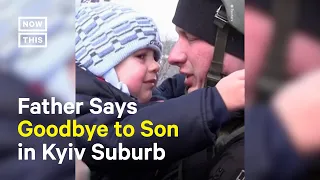 Heartbreaking: Ukrainian Father Says Goodbye to Baby Son #Shorts