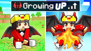 GROWING UP as a DRAGON In Minecraft!
