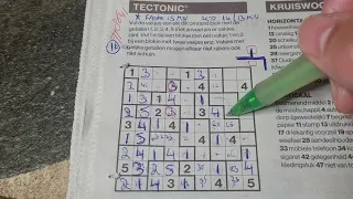 (#8641) Saturday. Tectonic01 Sudoku puzzle. Bonus Extra edition. 06-01-2024 Extra part 4 of 4