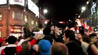 Sexy Ass Canadian Girl Crowd Surfing! - Dundas Square - Olympic Gold Party - Toronto