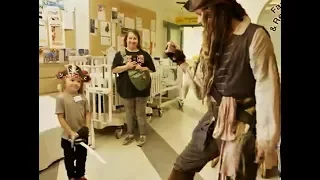 Johnny Depp at the British Columbia Children’s Hospital in Vancouver