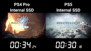 [Monster Hunter World] PS4 Pro Internal SSD VS PS5 SSD Loading Time