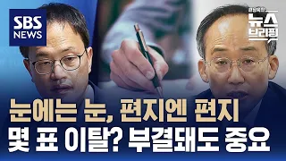 '채 해병 특검법'에 추경호 편지 보내 "단일대오"…이탈표 많으면 리더십 '흔들' / SBS / 편상욱의 뉴스브리핑