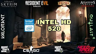 Intel HD Graphics 520 Gaming Test ! 2020