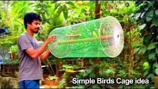 Easy Way To Make a Birds Cage at Your Home Using Iron Net | Simple Birds Cage idea