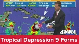 Friday 4 AM Tropical Update: TD 9 forms in Caribbean, expected to become hurricane