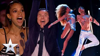 AMAZING aerial acrobats lift David with their MOUTH! | Unforgettable Audition | Britain's Got Talent