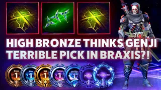 Genji XStrike - HIGH BRONZE THINKS GENJI TERRIBLE PICK IN BRAXIS?! - Bronze 2 Grandmaster S2 2022