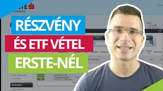 ETF, részvény, kötvény vásárlás az ERSTE felületén