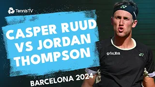 Casper Ruud vs Jordan Thompson Match Highlights | Barcelona 2024