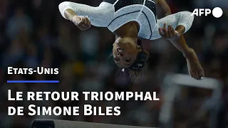 Retour fracassant de la gymnaste superstar Simone Biles | AFP