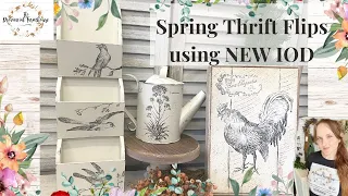 DIY Thrift Flips using New IOD Spring 2023 Release | French Country | Garden Decor | High End