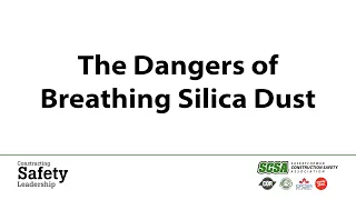 SCSA Presentation The Dangers of Breathing Silica Dust 2020 05 21