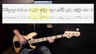Blue Swede - Hooked On A Feeling (bass cover with tabs in video)