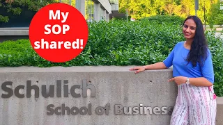 SOP That Got Me Into Canada's Top B School | Schulich School of Business