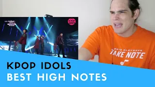 Voice Teacher Reacts to KPOP High Notes Compilation Part 1