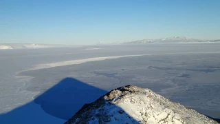 Looking off Observation Hill, McMurdo Station Antarctica.