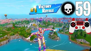 59 Elimination Solo Squads Gameplay "Building Only" Wins (Fortnite Chapter 3 Season 4)