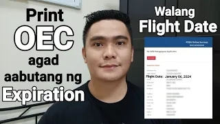 PRINT OEC AGAD WALANG FLIGHT DATE | OEC EXEMPTION | OEC FOR BALIK MANGGAGAWA | POPSBAM E-REG