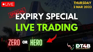 2 MARCH EXPIRE Special Live Banknifty Trading | Live Nifty Trading | Live Intraday Trading with DT4B