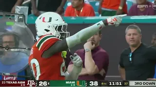 Miami DB James Williams vs Texas A&M • WEEK 2 • 9/9/2023