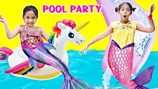 Kids SUMMER POOL Party with Inflatable Toys | ToyStars