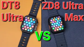 Comparison:DT8 Ultra VS ZD8 Ultra Max Smart watch-Which's Better Watch Ultra Copy?IWO Watch