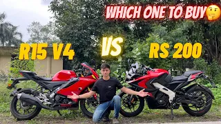 New R15 V4 vs Pulsar RS200 Comparison | Which one to buy 🤔 |