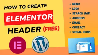 Elementor Header| Elementor Header Tutorial|Free|2023|Elementor Tutorial| WordPress Tutorial