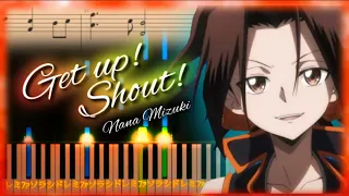 Shaman King OP2 - Get up! Shout!/水樹奈々【Piano Tutorial & Sheets】(ピアノ楽譜)