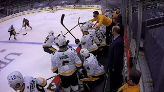 Crosby scores immediately after grabbing new stick from bench