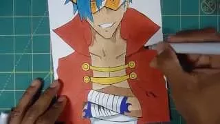 Kamina (Gurren Lagann) speed drawing