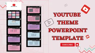 YouTube Theme PowerPoint Template Free🍑 || ppt#80✨